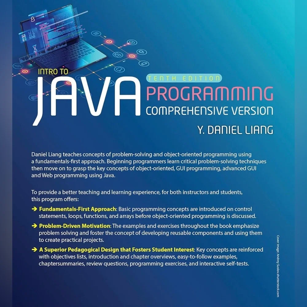Y. DANIEL LIANG
Intro To Java Programming, Comprehensive Version - java - Picture 2 of 3